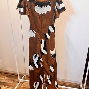 Eva Franco Brown and Black Jumpsuit
